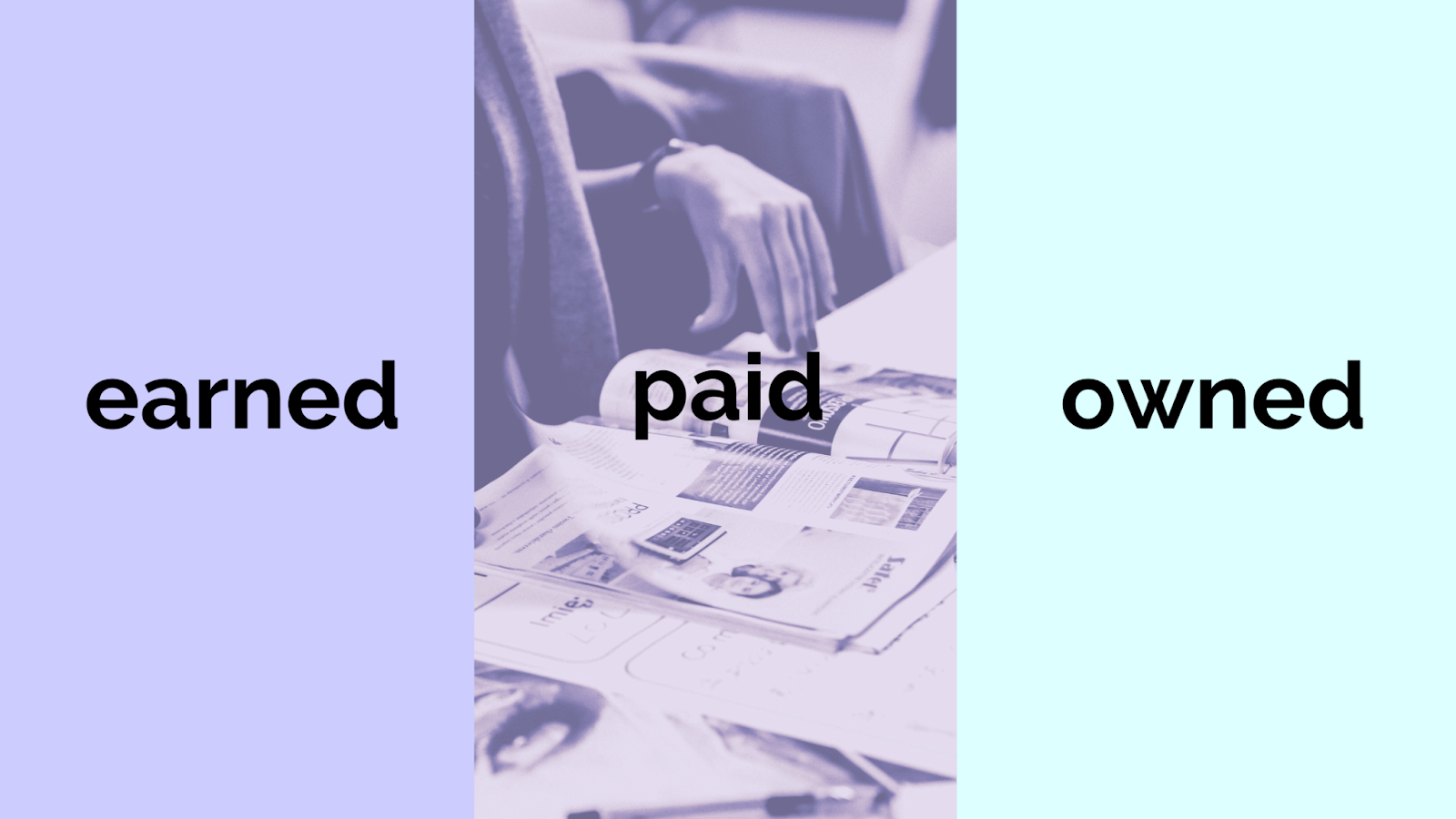 3 types of media: earned, paid, owned