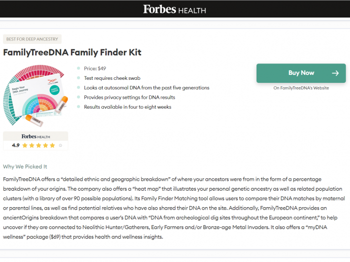 FamilyTreeDNA, FTDNA, Forbes.com