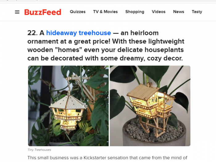 Tiny Treehouses Buzzfeed