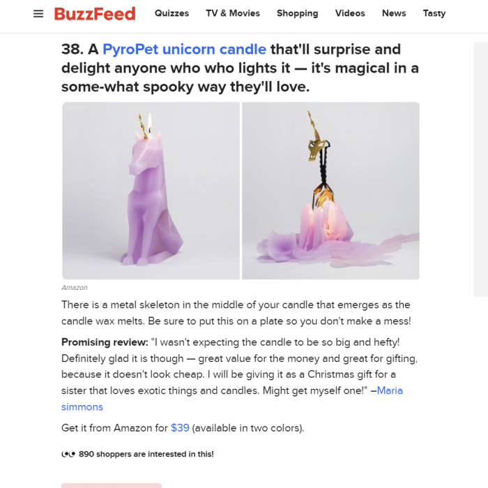 PyroPets on Buzzfeed