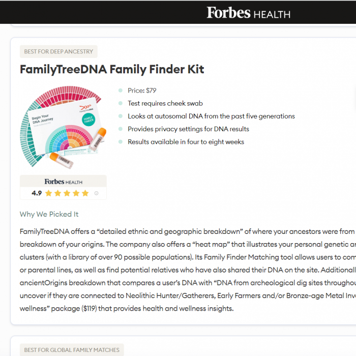 FTDNA in Forbes