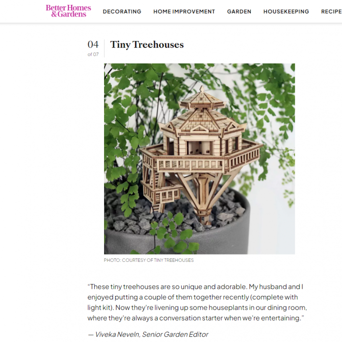 Tiny Treehouses in Better Homes & Garden